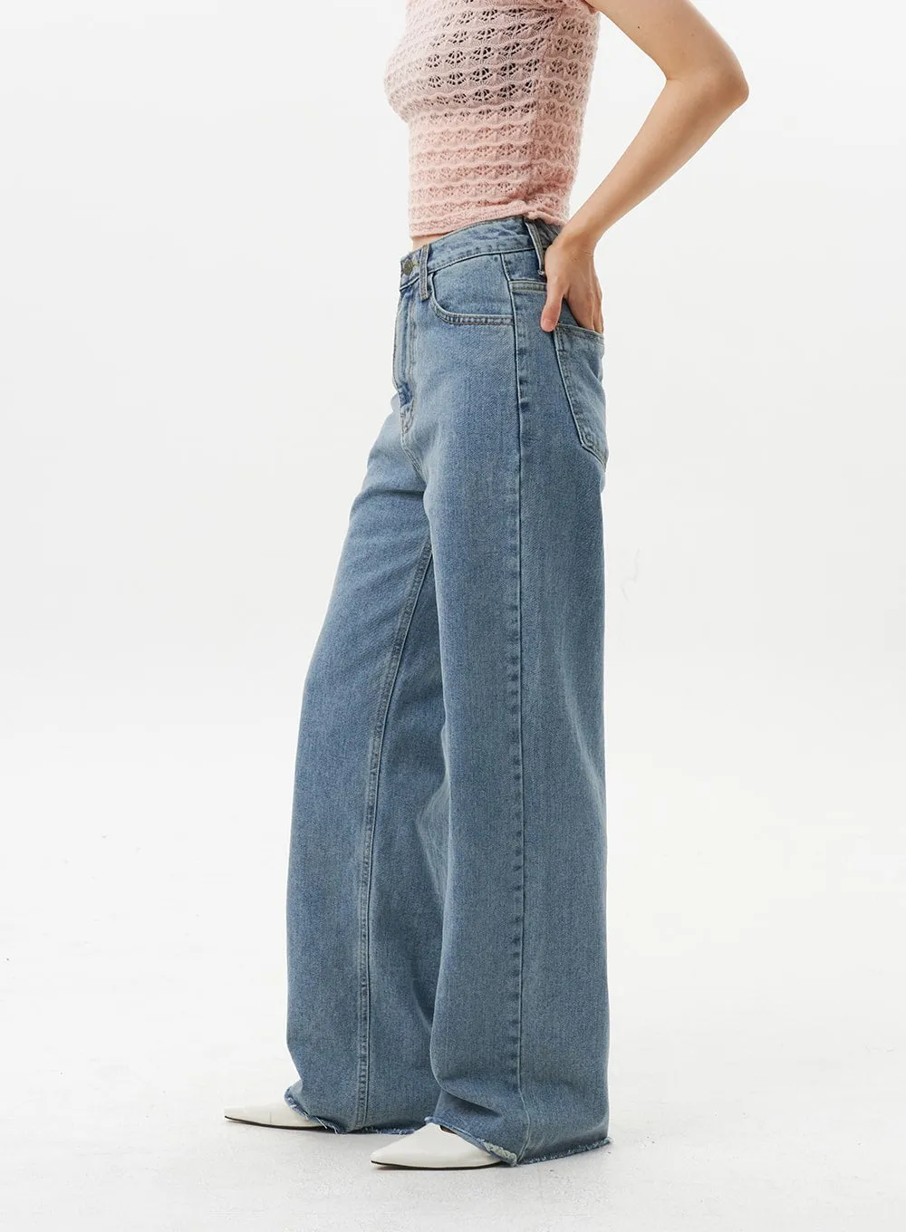 Straight Leg Jeans OL312 sold by Lewkin product image thumbnail 5