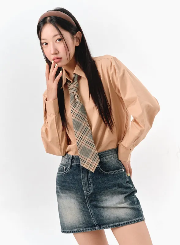 Solid Cotton Collar Shirt IS301 sold by Lewkin