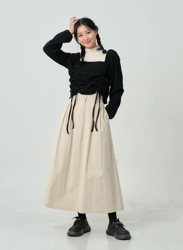 High Waist Bending Long Skirt BN03 sold by Lewkin