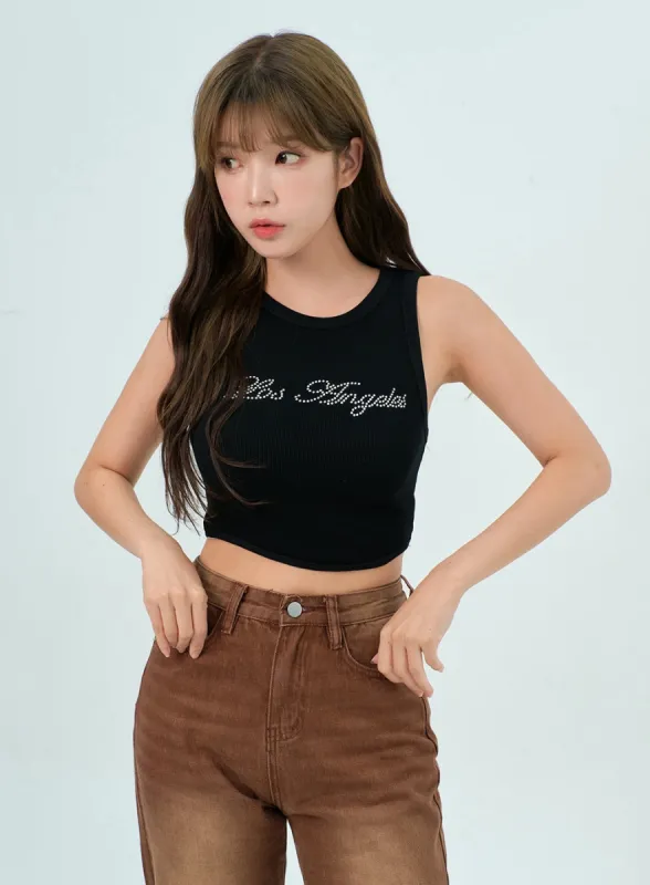 Los Angeles Cropped Top BU308 sold by Lewkin