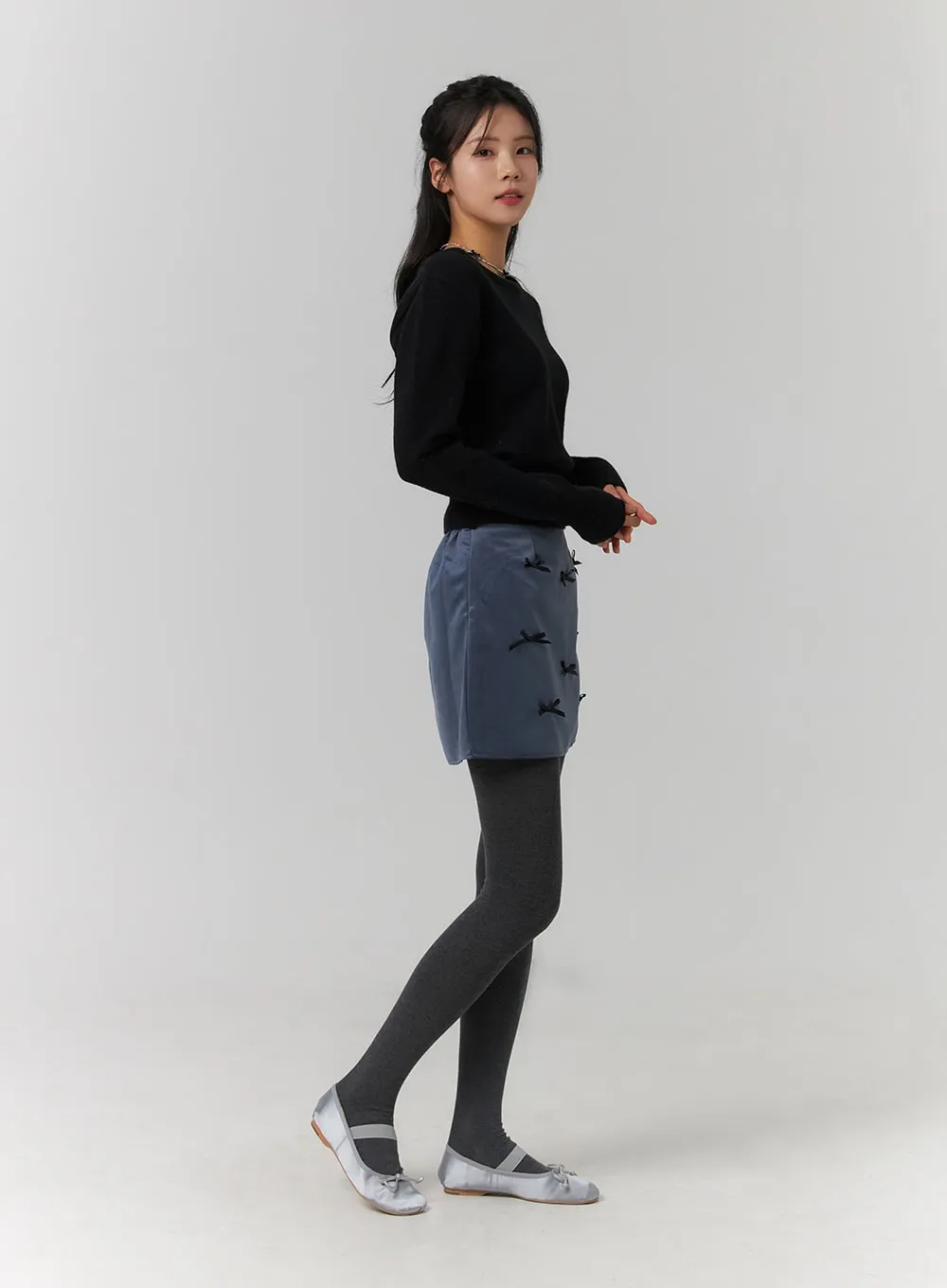 Boat Neck Knit Sweater OJ422 sold by Lewkin product image thumbnail 3