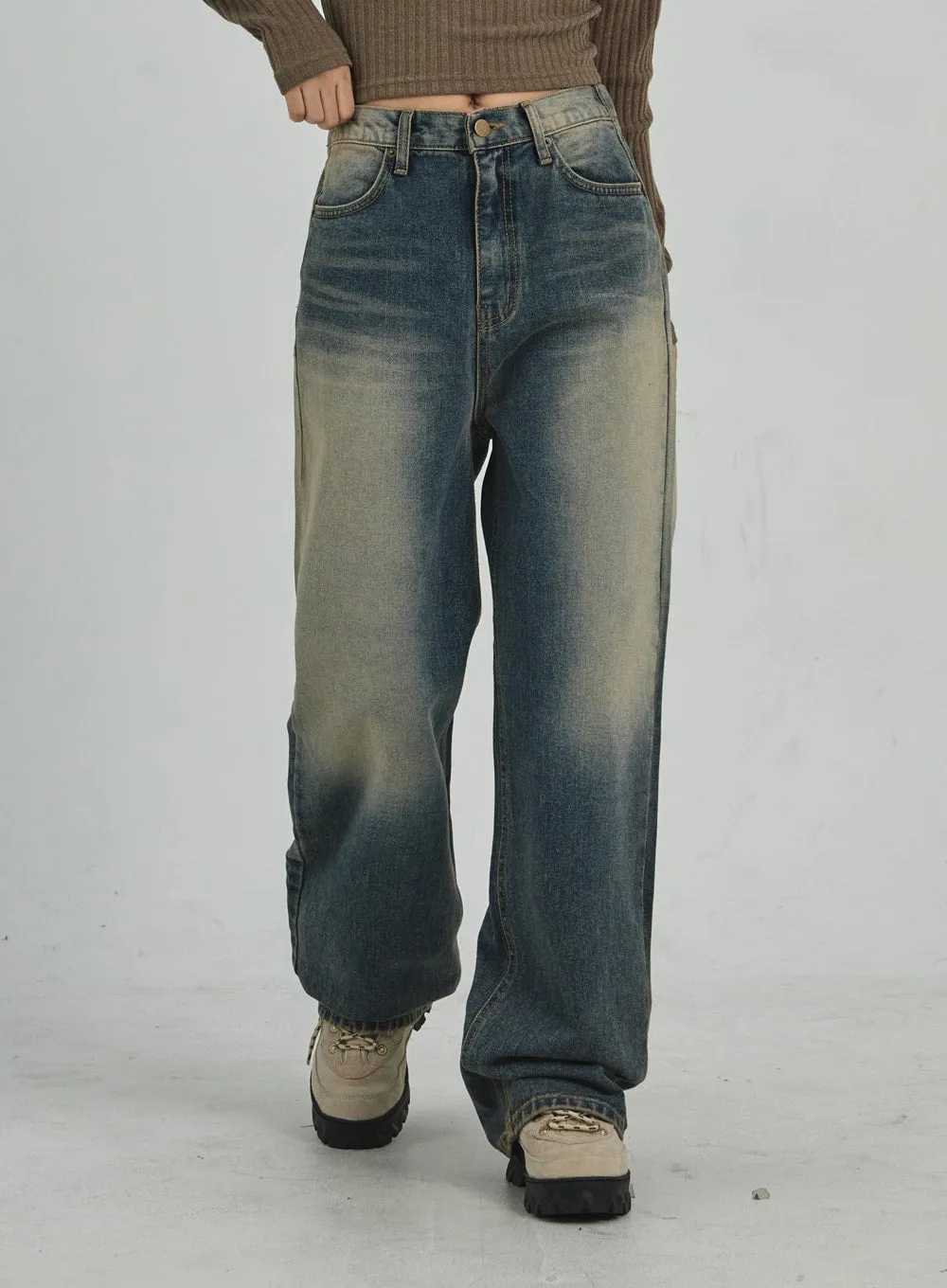 Vintage Washing Wide Jeans CD09 sold by Lewkin product image thumbnail 5