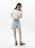 Mid-Rise Denim Shorts OU328 sold by Lewkin