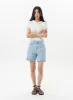 Mid-Rise Denim Shorts OU328 sold by Lewkin