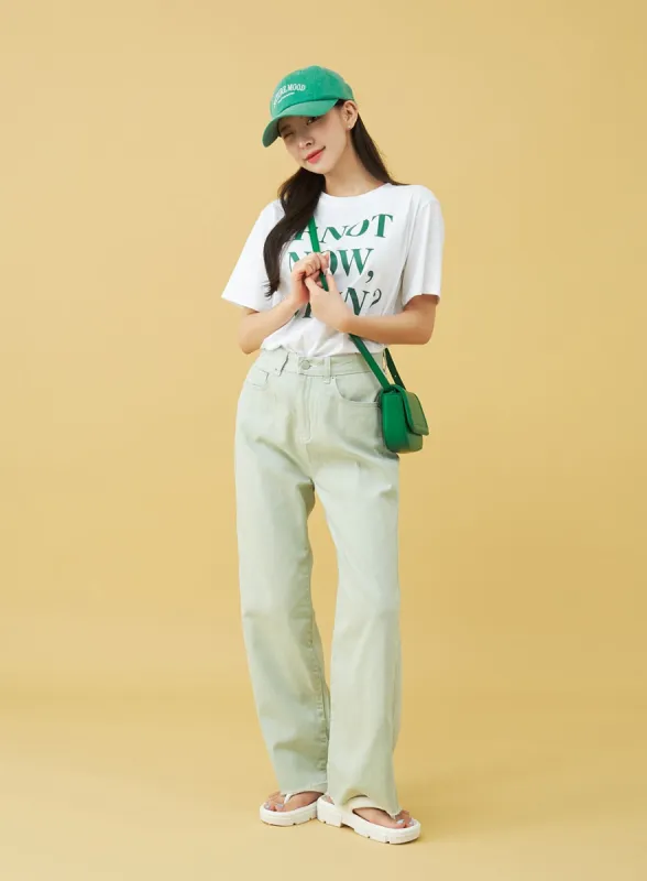 Light Semi Wide Cotton Pants BU0807 sold by Lewkin