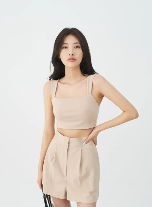 Cropped Sleeveless Top and Shorts Set IJ23 sold by Lewkin