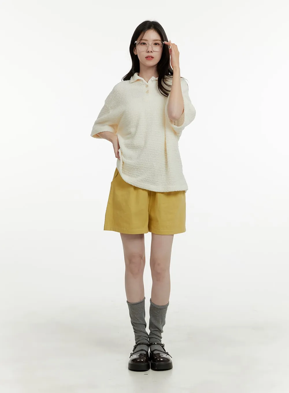 String Waist Wide Shorts OA405 sold by Lewkin product image thumbnail 5