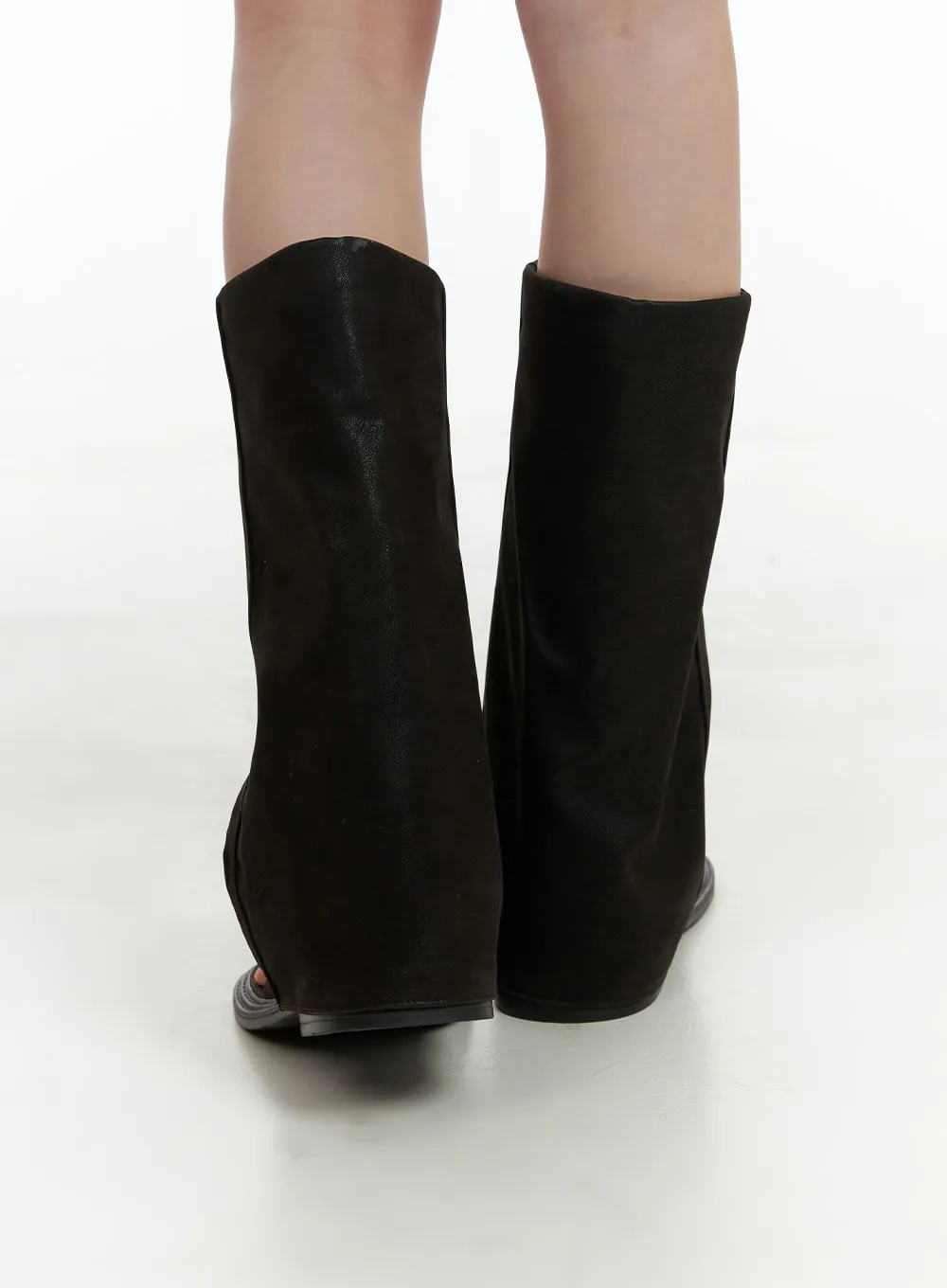 Faux Leather Open Toe Long Boots CA411 sold by Lewkin product image thumbnail 4