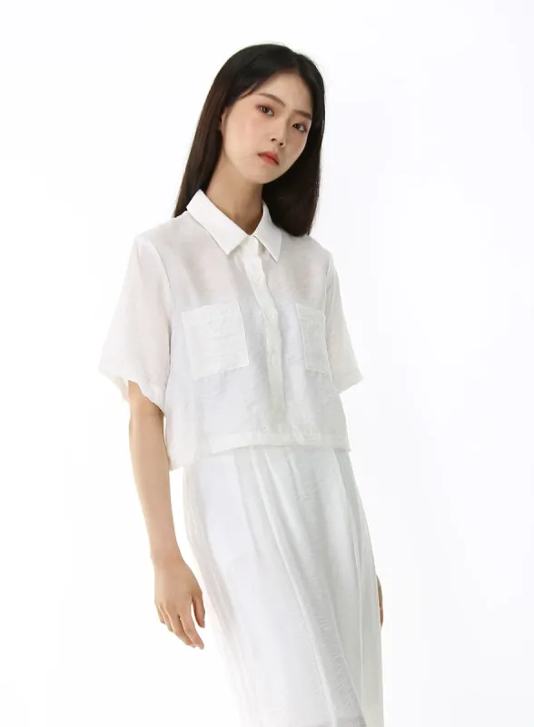 Silky Collared Shirt IJ09 sold by Lewkin