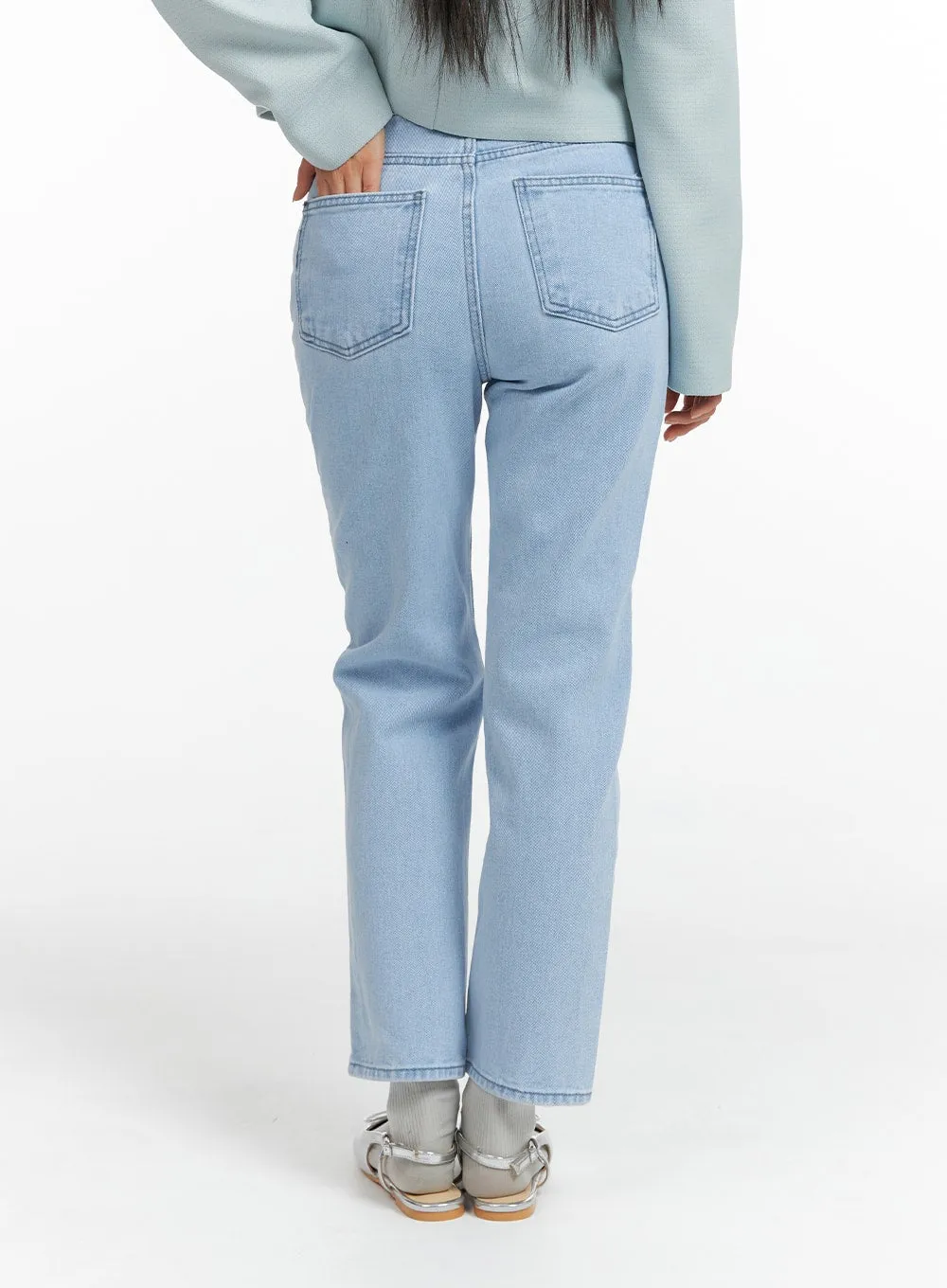 Basic Straight-Leg Jeans OF419 sold by Lewkin product image thumbnail 5