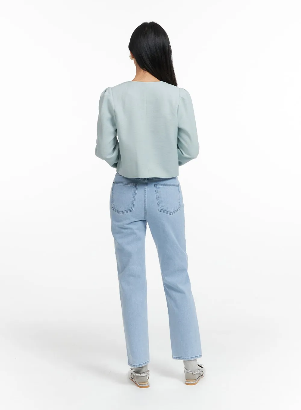 Basic Straight-Leg Jeans OF419 sold by Lewkin product image thumbnail 4