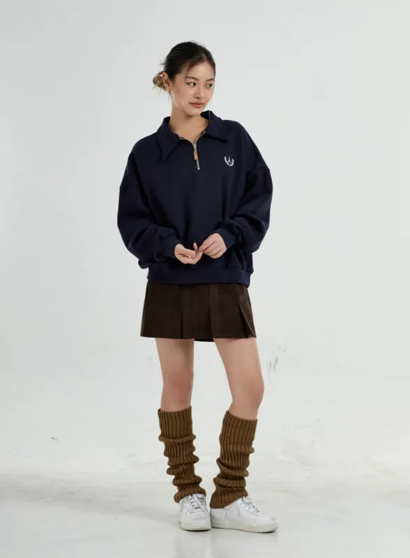 Corduroy Pleated Mini Skirt CO28 sold by Lewkin