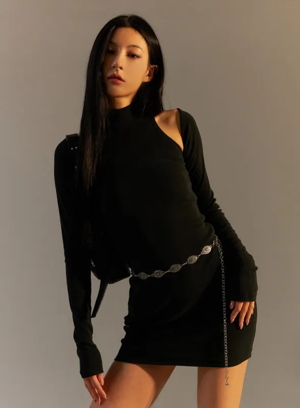 Solid Bolero and Black Party Dress Set ID305 sold by Lewkin