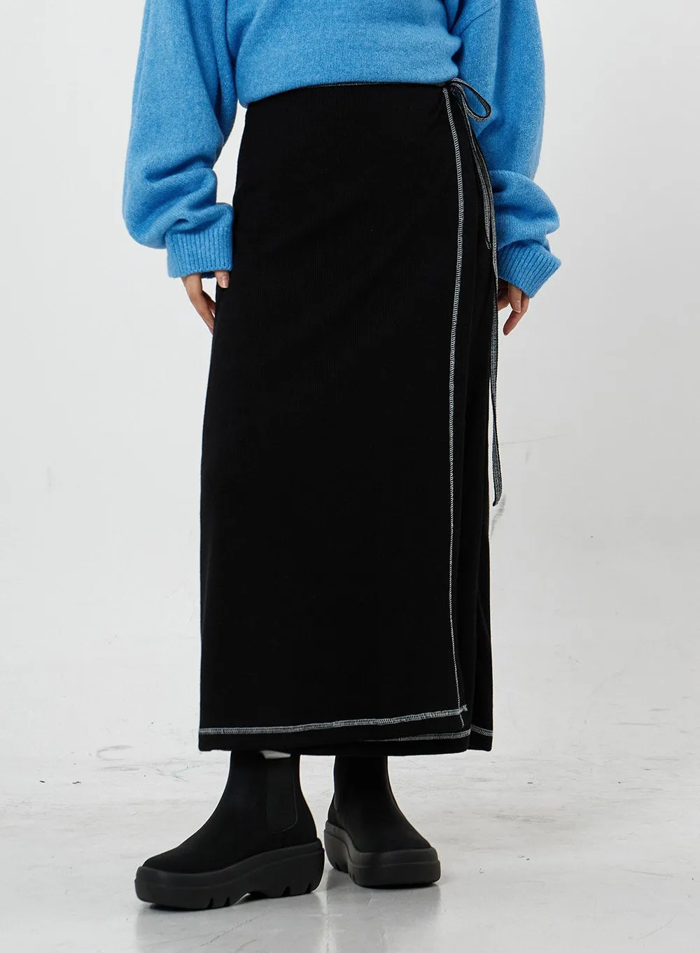 Stitch Wrap Skirt CS21 sold by Lewkin product image thumbnail 5