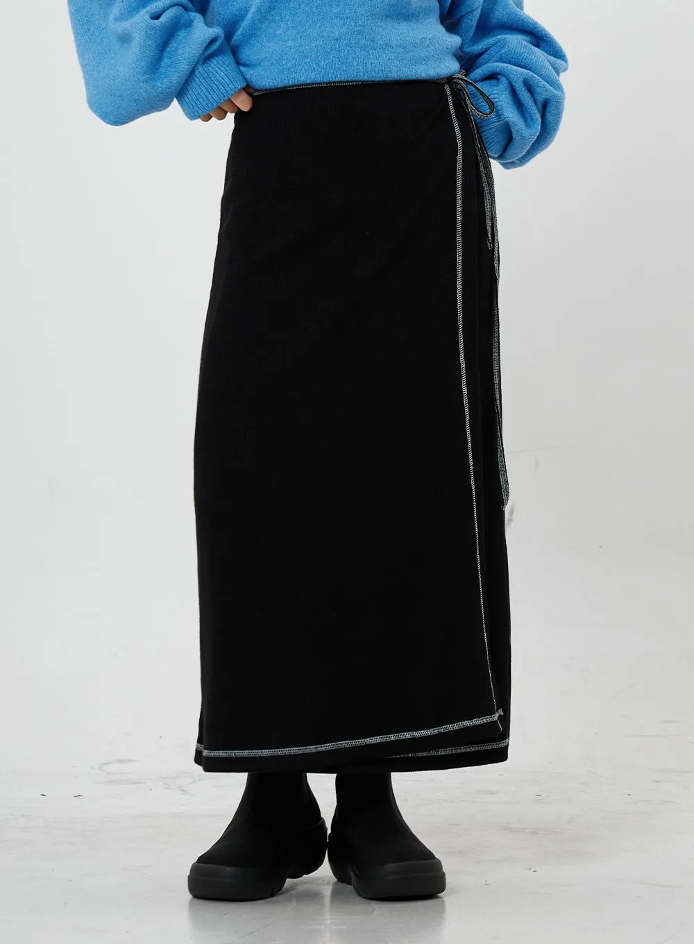 Stitch Wrap Skirt CS21 sold by Lewkin product image thumbnail 2