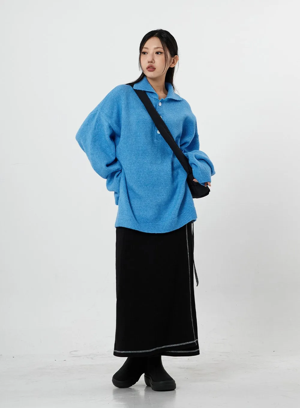 Stitch Wrap Skirt CS21 sold by Lewkin product image thumbnail 4
