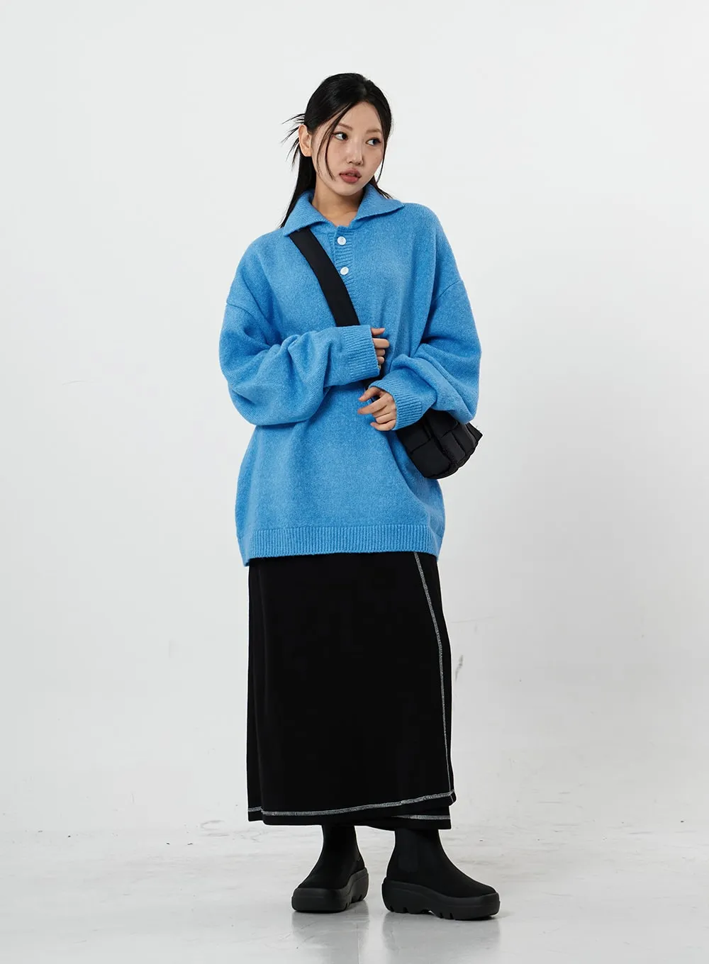 Stitch Wrap Skirt CS21 sold by Lewkin