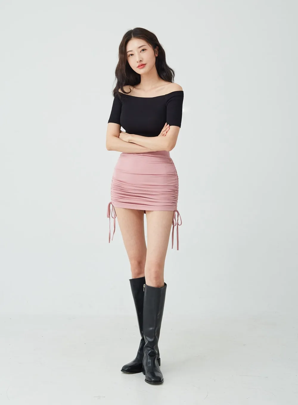 Open Shoulder Crop T-Shirt IU26 sold by Lewkin product image thumbnail 4