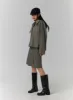 Solid Hooded Crop Trench Coat CJ419 sold by Lewkin