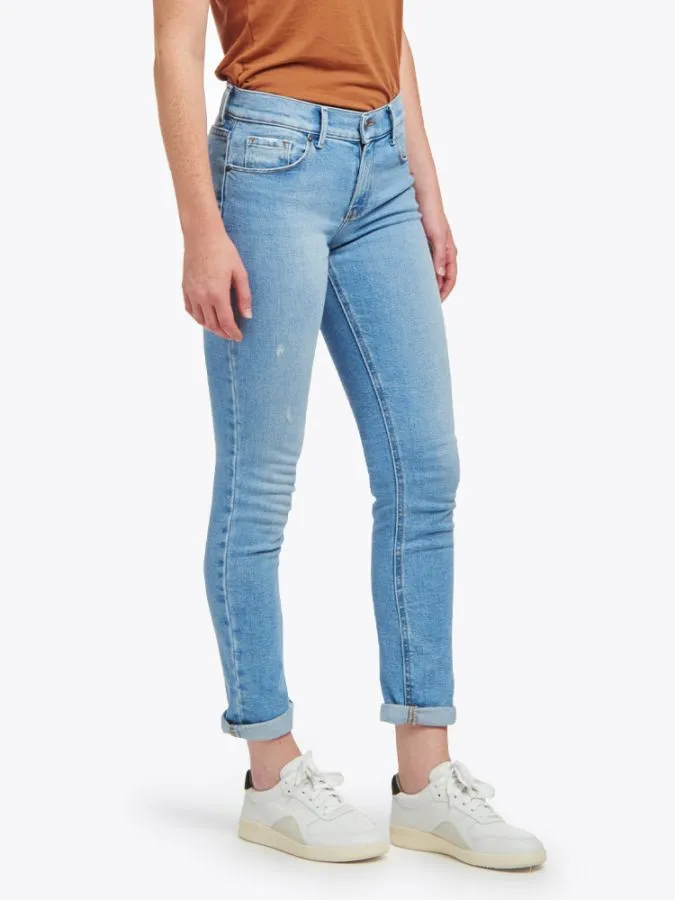 Mid Rise Slim Straight Hubert Jeans sold by Mott & Bow