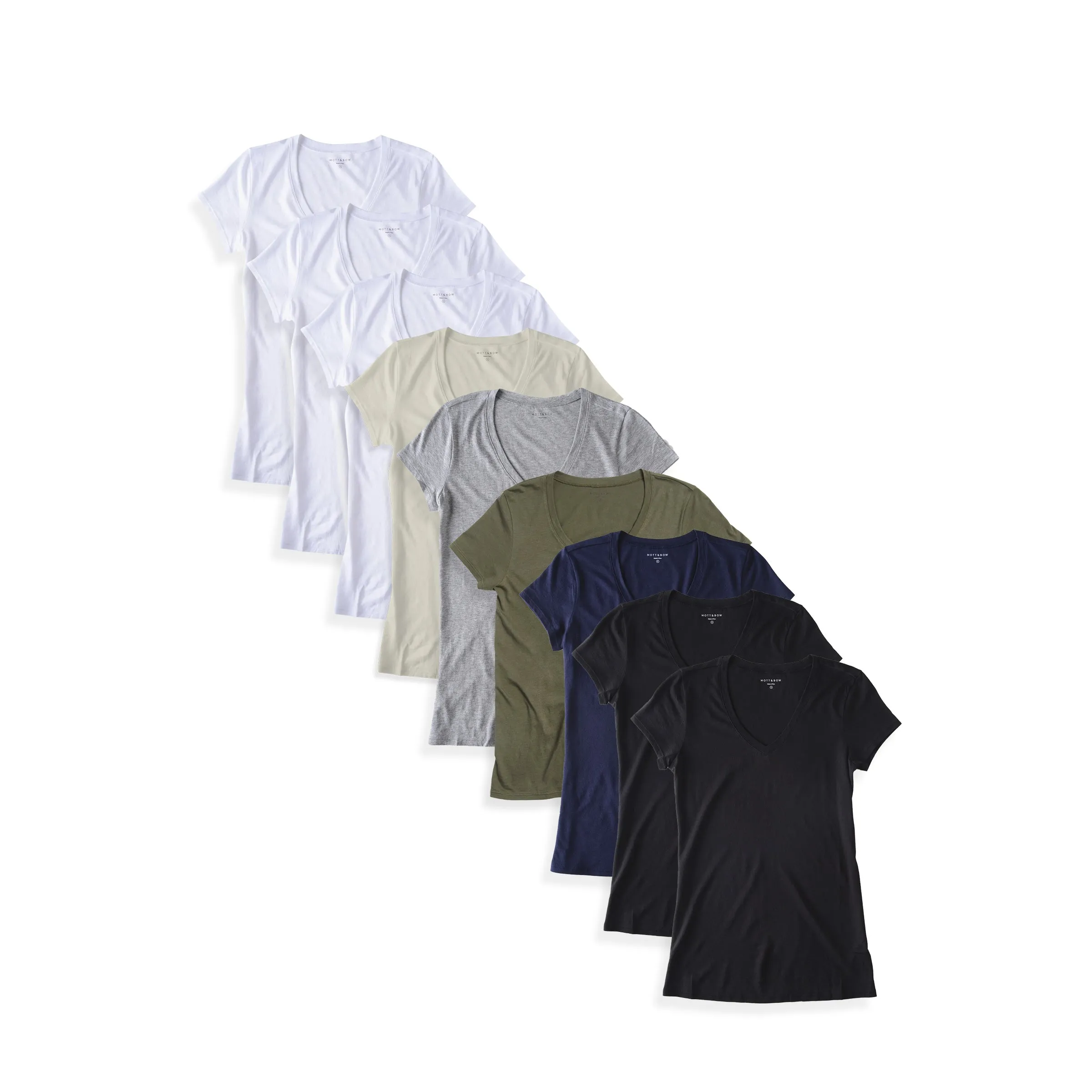 Fitted V-Neck Marcy 9-Pack sold by Mott & Bow