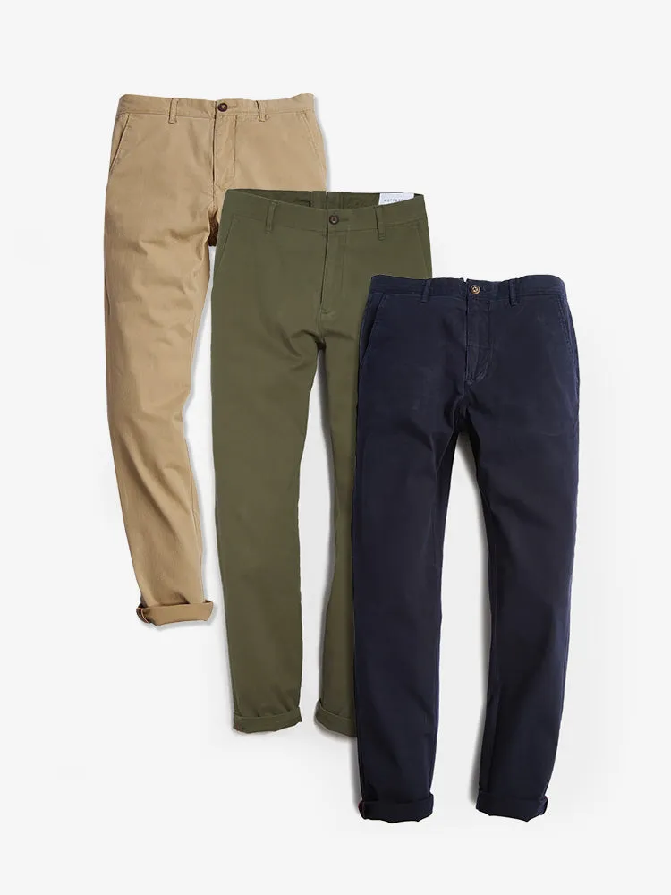 Twill Chino Charles 3-Pack sold by Mott & Bow