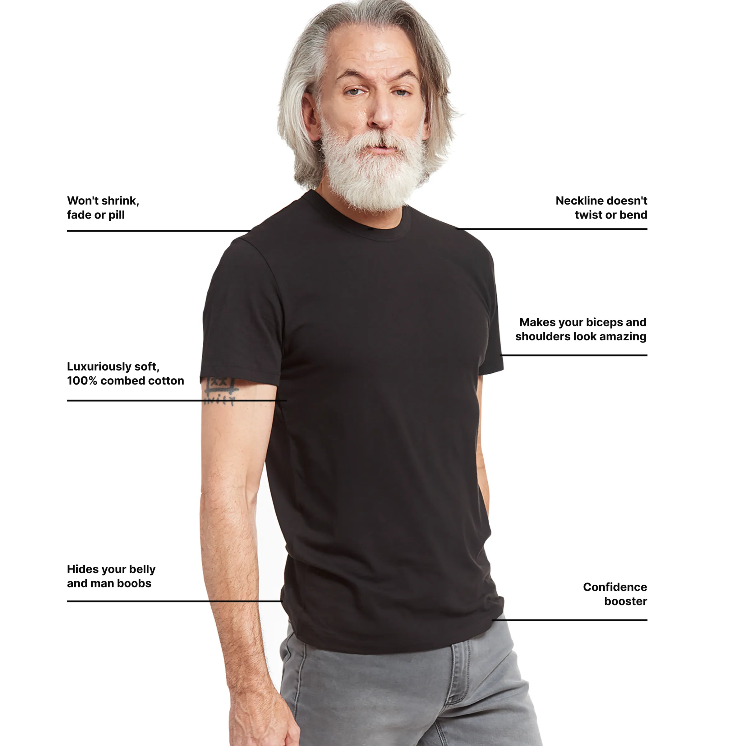 Classic Crew Driggs Tee sold by Mott & Bow product image thumbnail 4