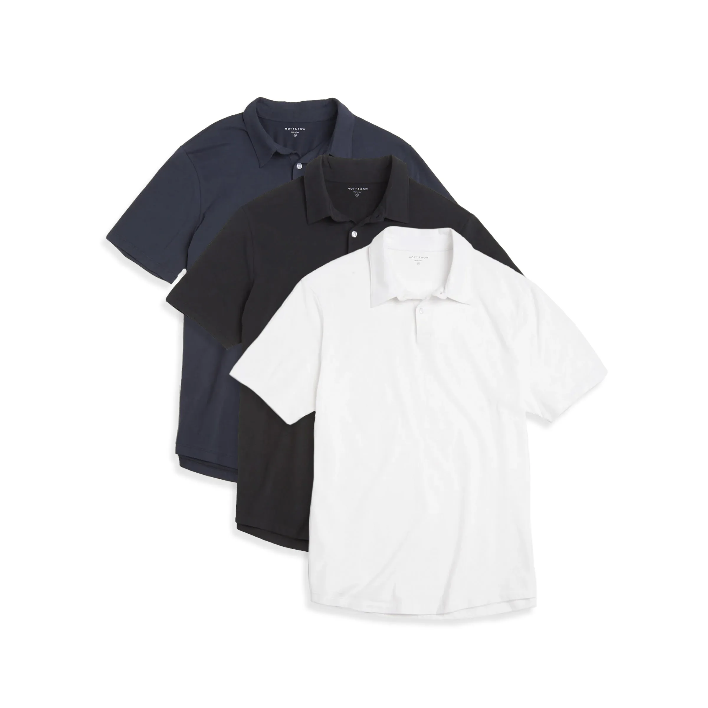 Jersey Sueded Polo 3-Pack sold by Mott & Bow