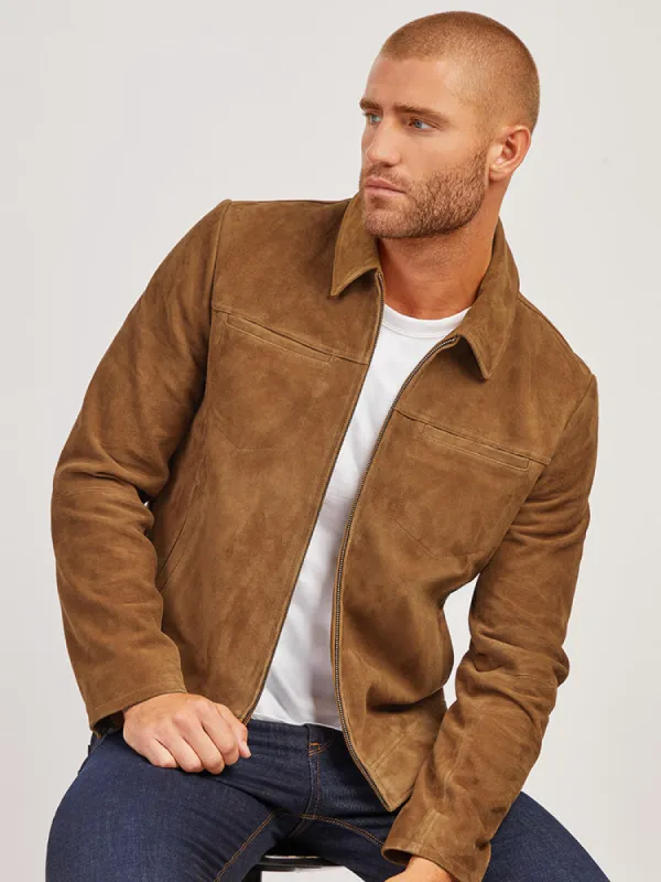 Suede Trucker Jacket sold by Mott & Bow