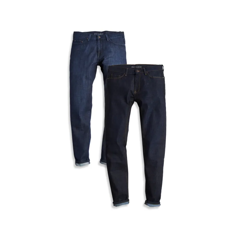 Slim Crosby Dark Blue and Mosco Medium Blue 2-Pack Jeans sold by Mott & Bow
