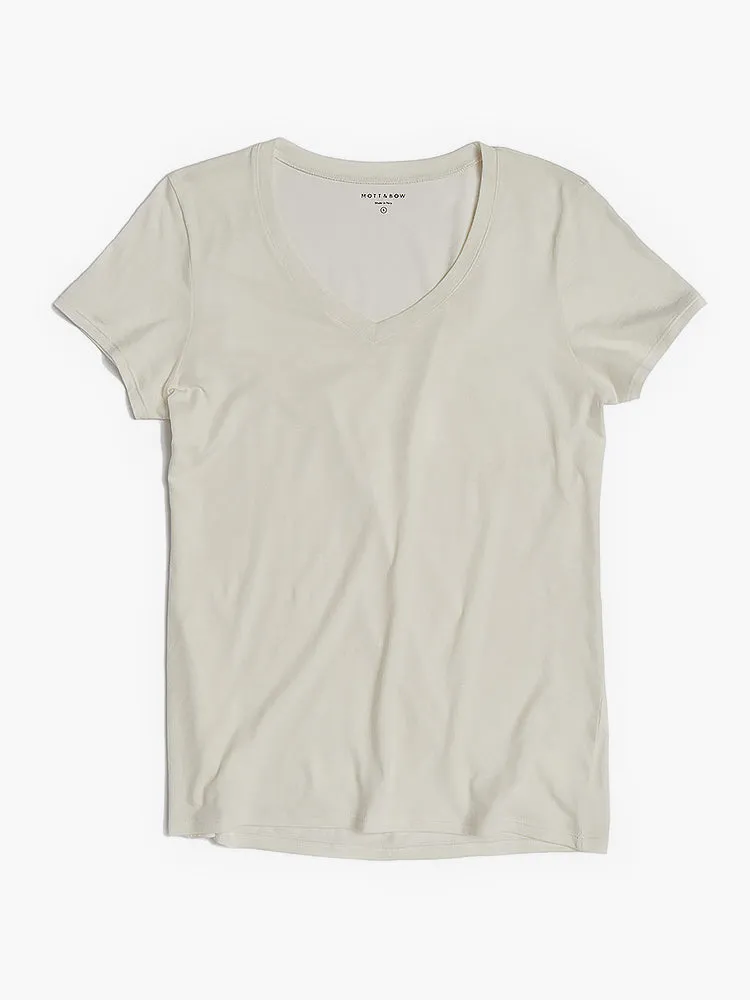 Fitted V-Neck Marcy Tee sold by Mott & Bow product image thumbnail 2