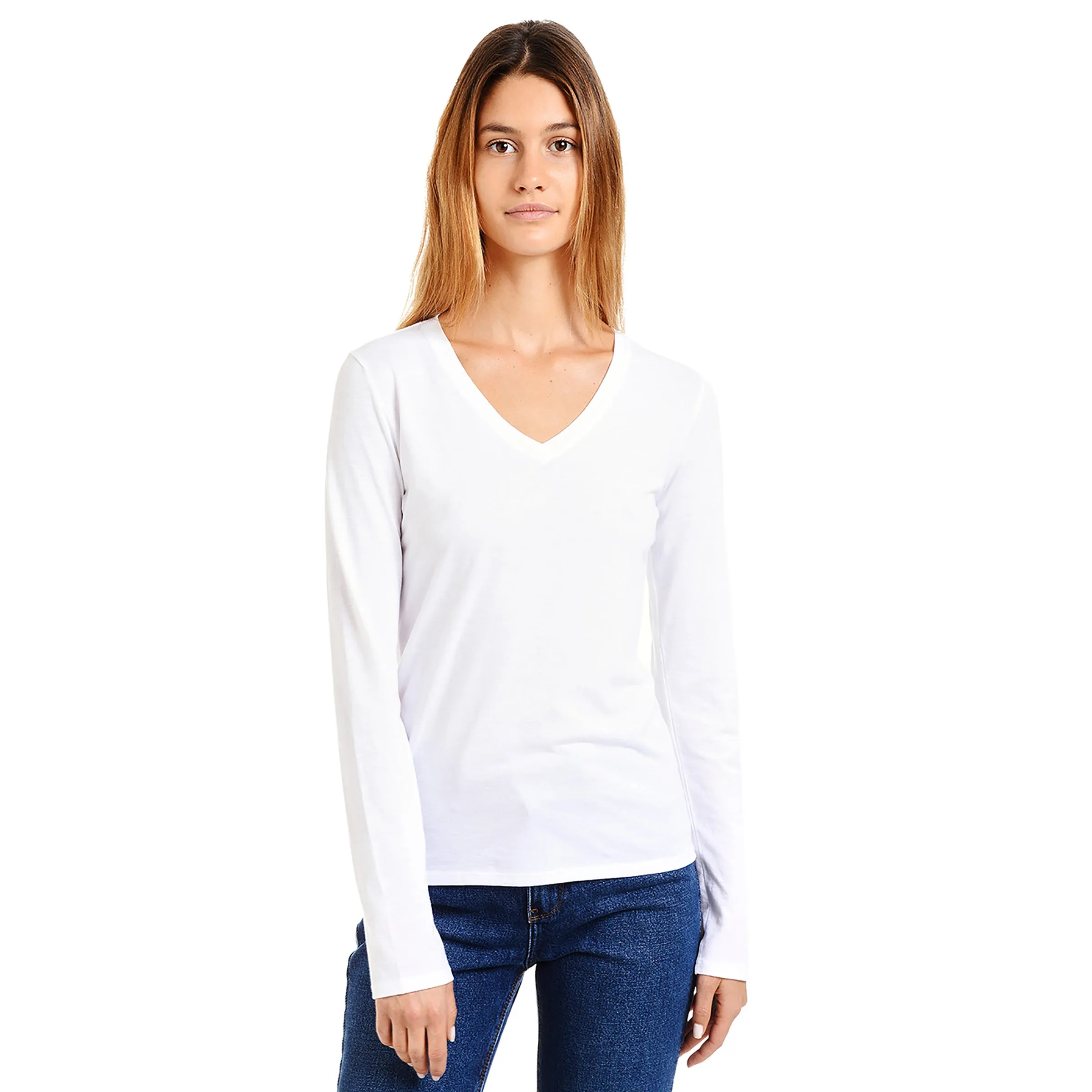 Long Sleeve V-Neck Tee Marcy sold by Mott & Bow product image thumbnail 5