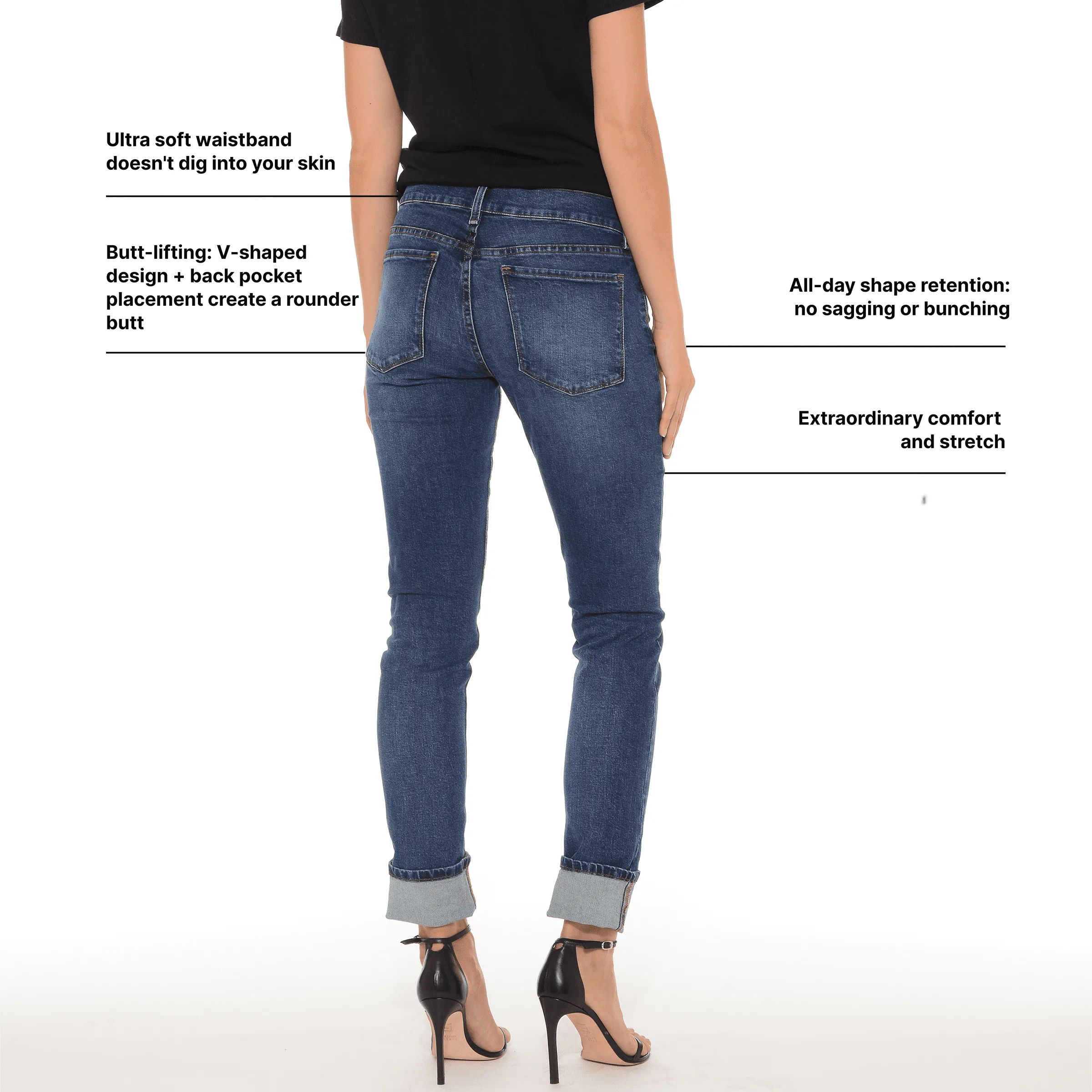 Mid Rise Slim Straight Ridge Jeans sold by Mott & Bow product image thumbnail 4