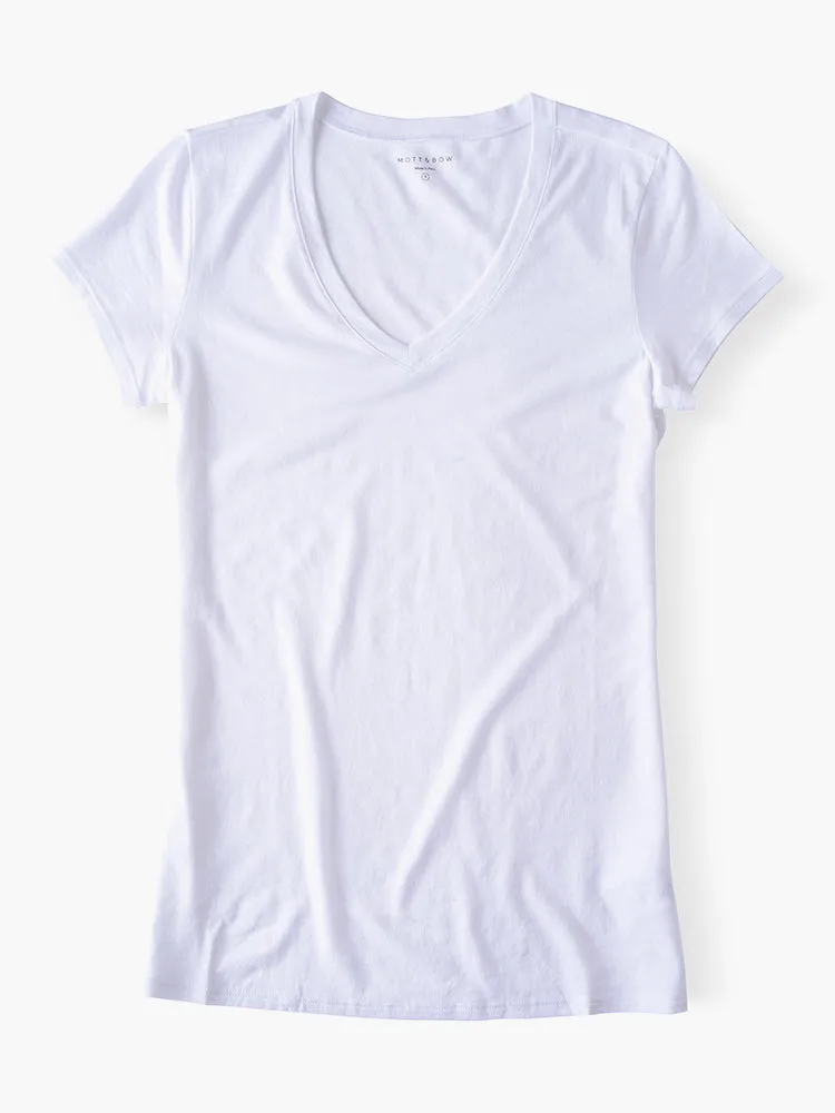 Fitted V-Neck Marcy Tee sold by Mott & Bow product image thumbnail 2