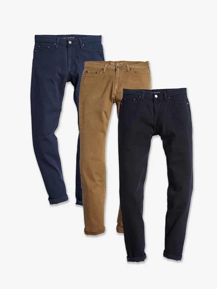 Straight Mercer Jeans 3-Pack sold by Mott & Bow