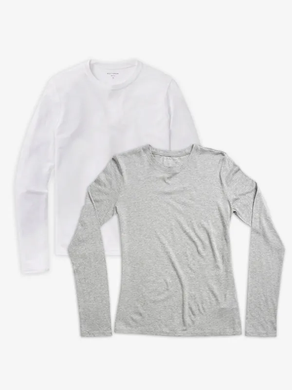 Long Sleeve Crew Tee Marcy 2-Pack sold by Mott & Bow