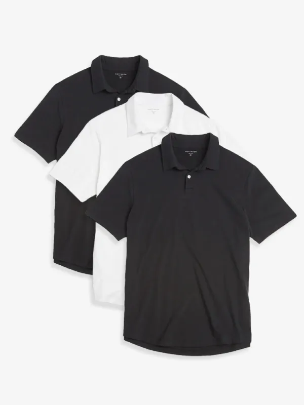 Jersey Sueded Polo 3-Pack sold by Mott & Bow