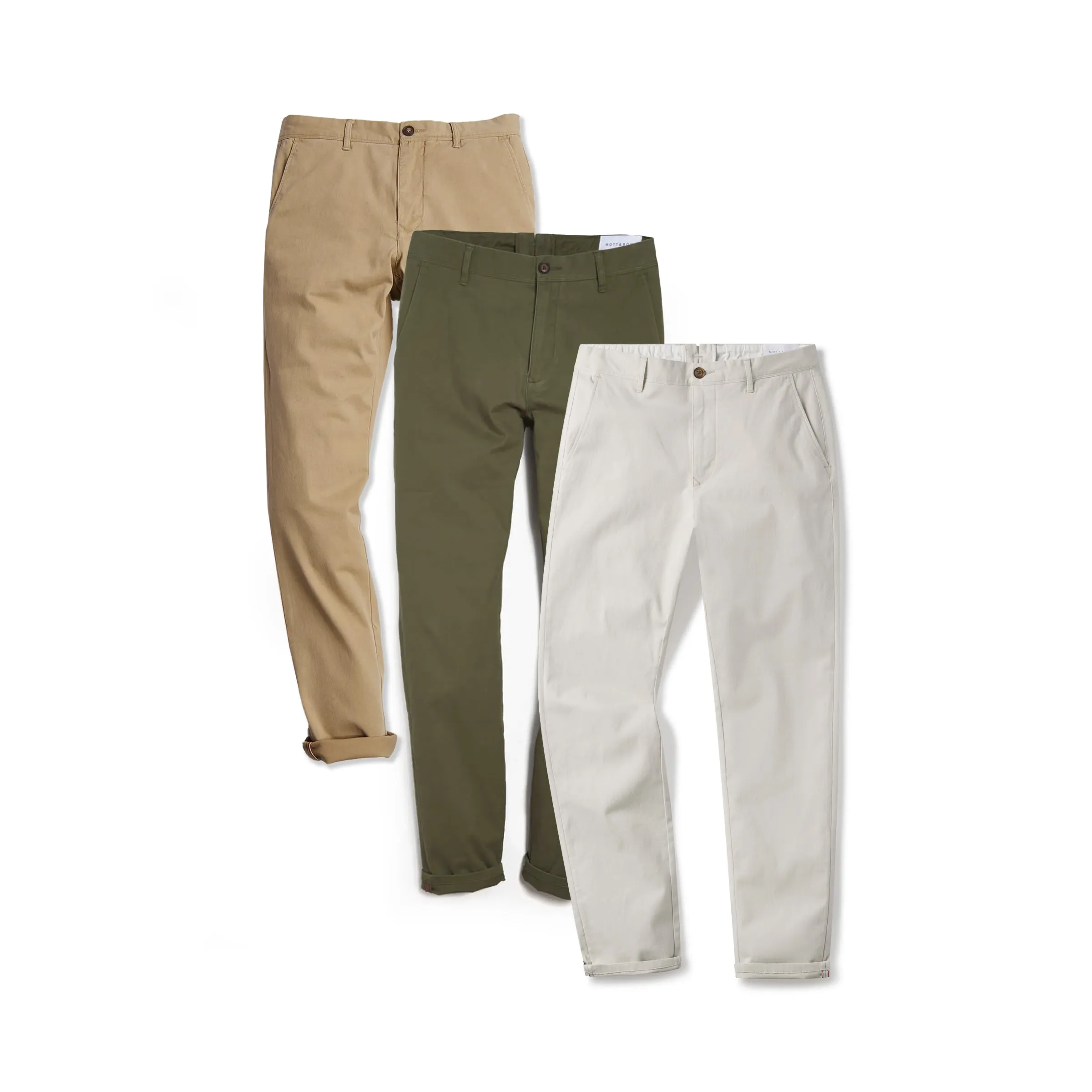 Everyday Comfort Chino Slim Pants 3-Pack sold by Mott & Bow