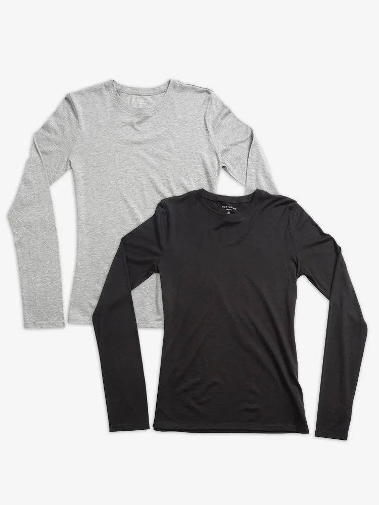 Long Sleeve Crew Tee Marcy 2-Pack sold by Mott & Bow