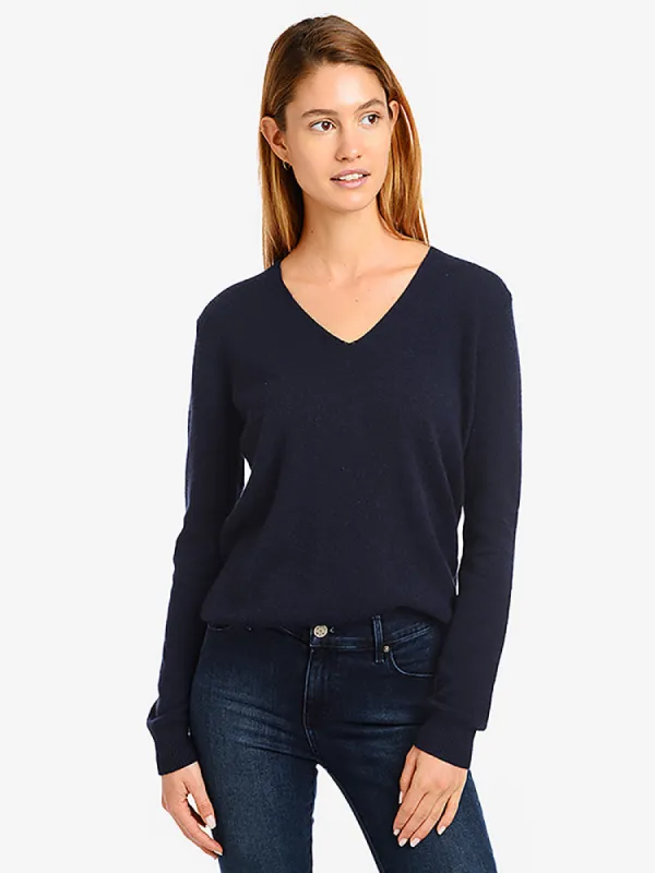 Cashmere V-Neck Willow Sweater sold by Mott & Bow