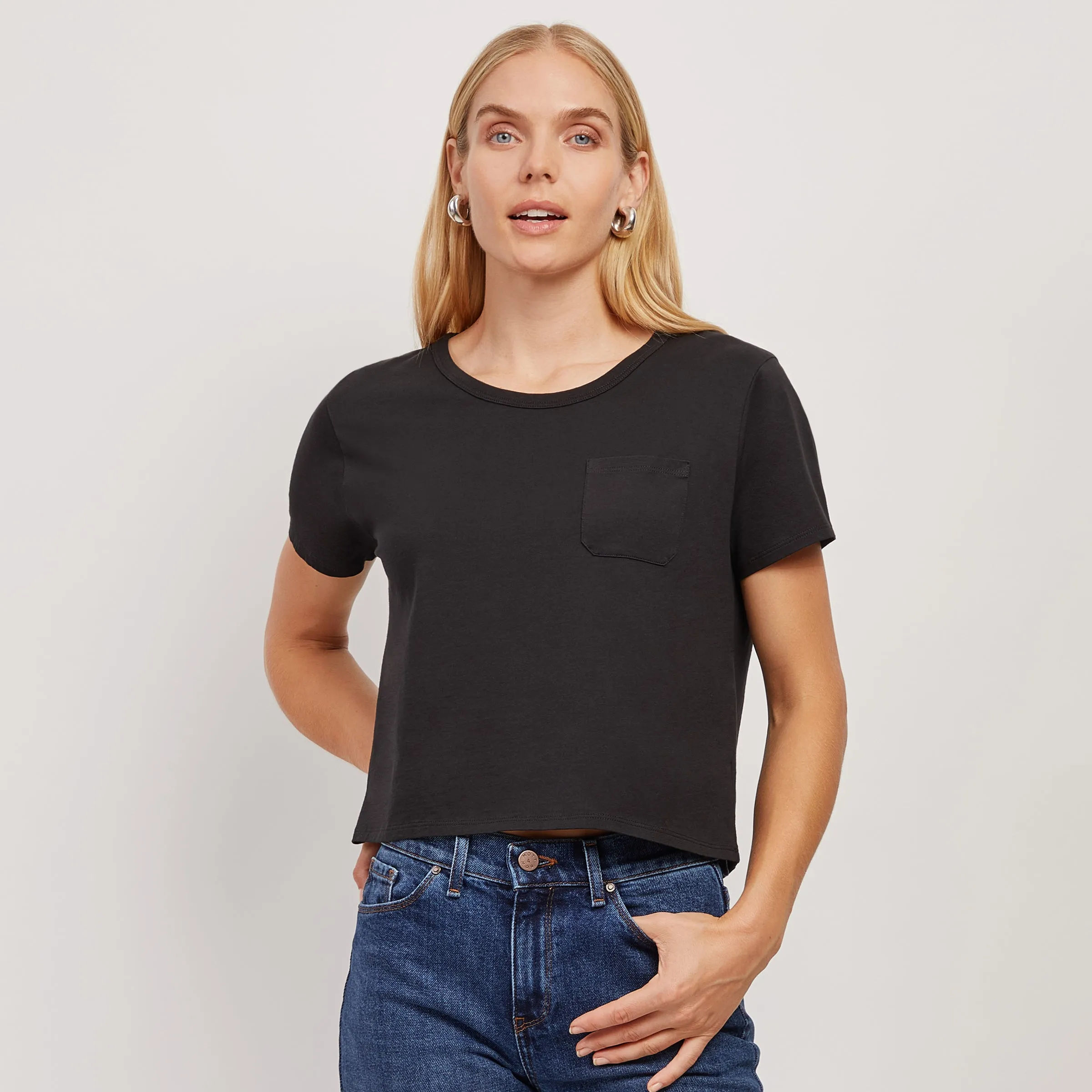 Cotton Boxy Pocket Crew Neck Tee sold by Mott & Bow product image thumbnail 3