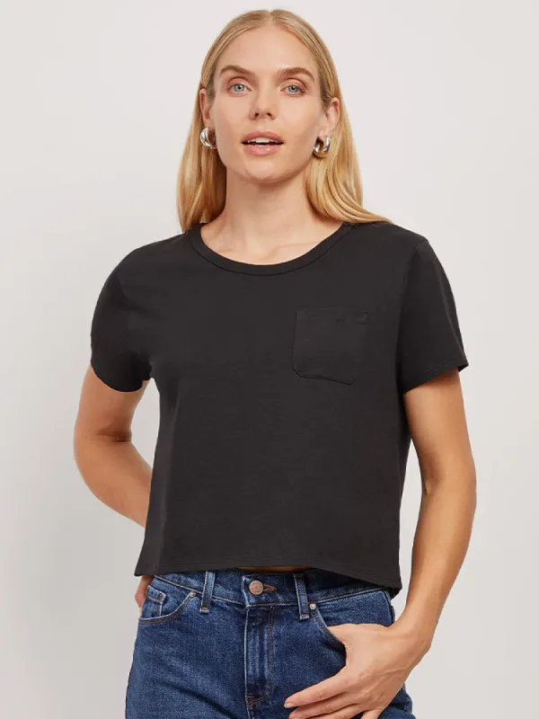 Cotton Boxy Pocket Crew Neck Tee sold by Mott & Bow