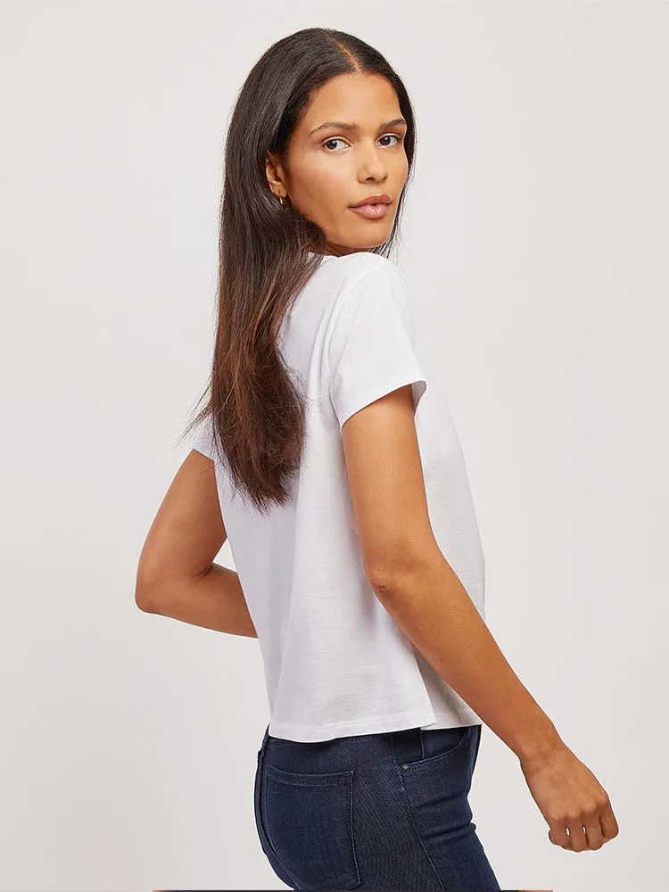 Cotton Relaxed V-Neck Tee sold by Mott & Bow product image thumbnail 3
