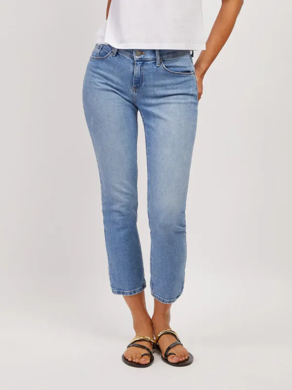 Mid Rise Slim Straight Hubert Jeans sold by Mott & Bow