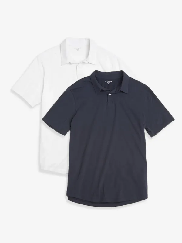 Jersey Sueded Polo 2-Pack sold by Mott & Bow