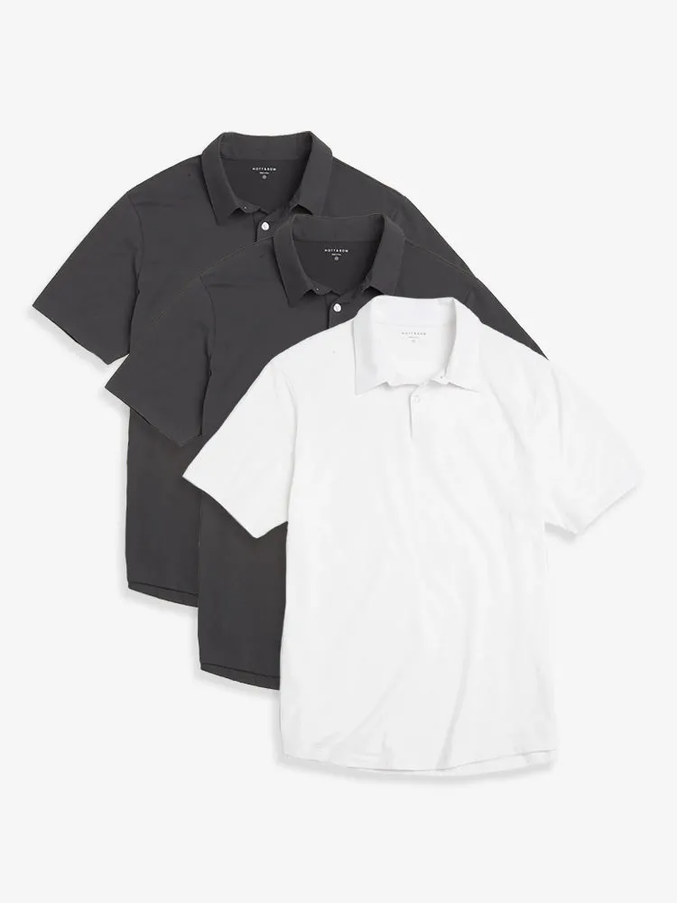 Jersey Sueded Polo 3-Pack sold by Mott & Bow
