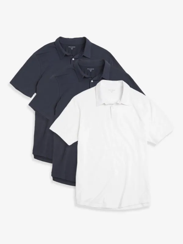 Jersey Sueded Polo 3-Pack sold by Mott & Bow