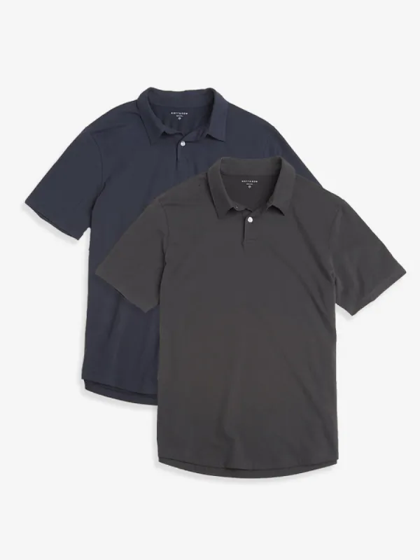 Jersey Sueded Polo 2-Pack sold by Mott & Bow