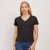 The Cotton Relaxed V-Neck Tee sold by Mott & Bow