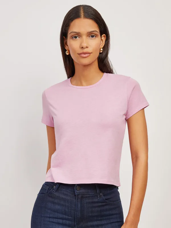 Cropped Fitted Crew Marcy Tee sold by Mott & Bow